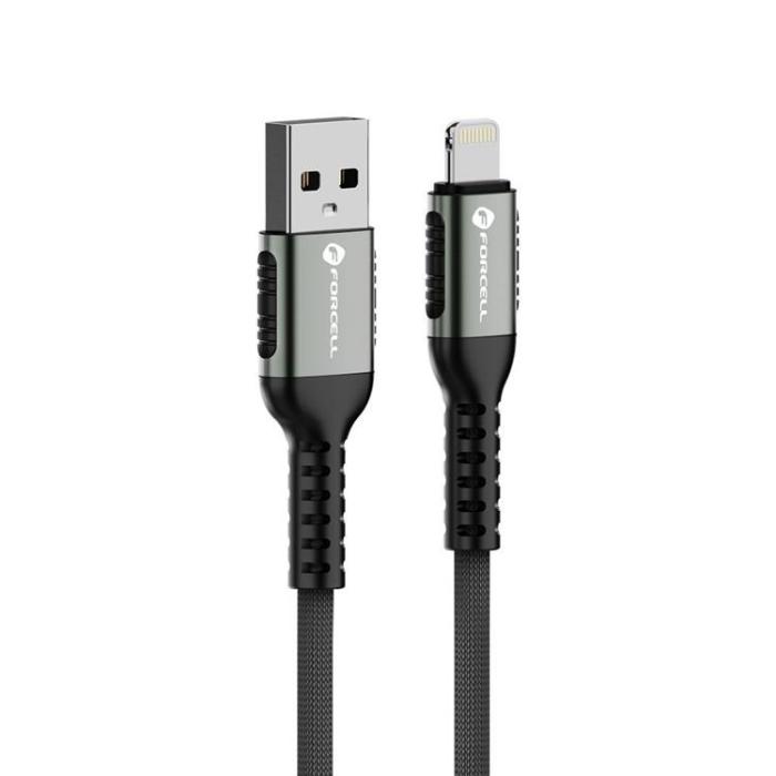 Forcell - Forcell Kabel USB-A Till Lightning 12W 1.2m - Svart