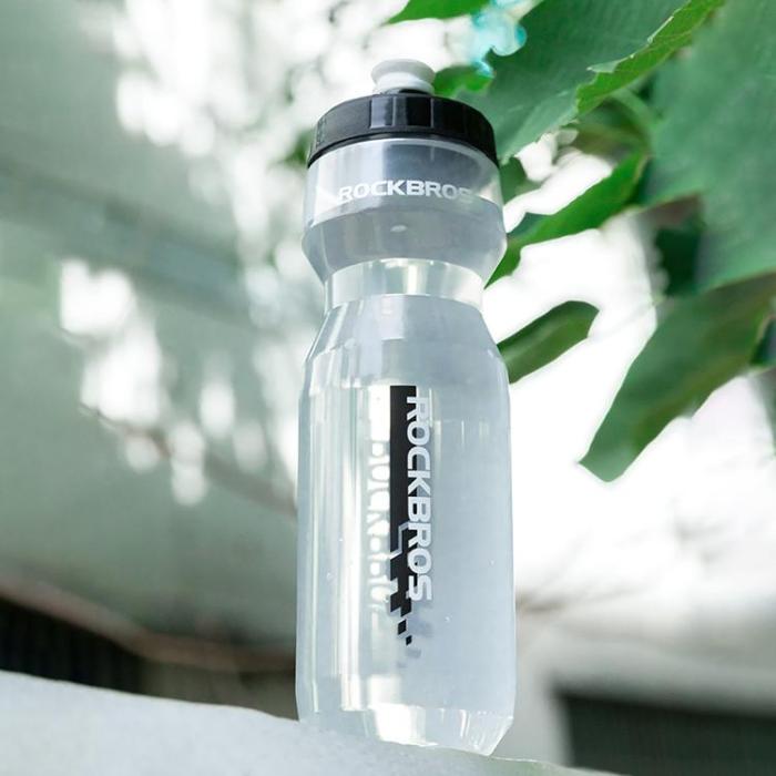Rockbros - Rockbros Cykelflaska 750 ml - Transparent med Svart Munstycke