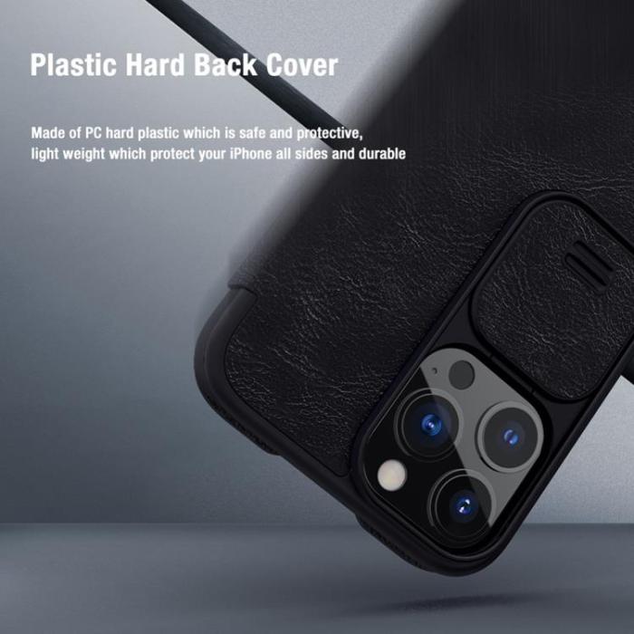 Nillkin - Nillkin Qin Series Sliding Fodral iPhone 13 - Svart