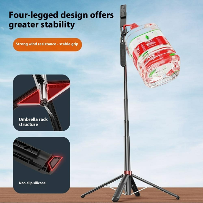 OEM - Bärbar Selfiestick Bluetooth med Enkel V1 Fill Light P185mini