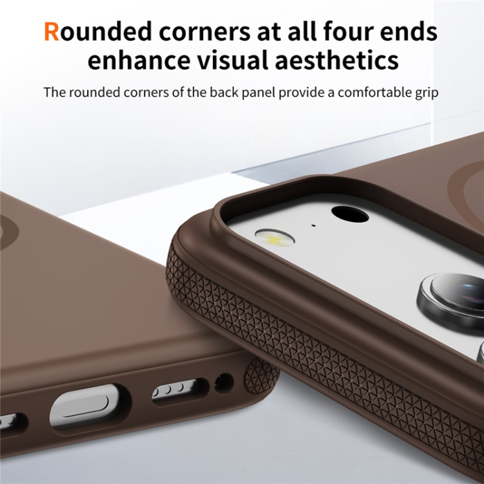 A-One Brand - iPhone 17 Pro Max Mobilskal MagSafe PC + TPU Shockproof - Kaffe
