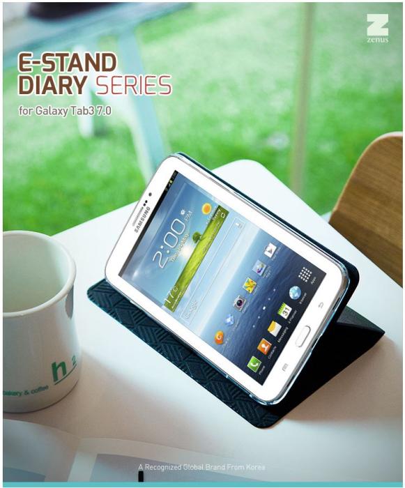 UTGATT4 - Zenus E-Stand Väska till Samsung Galaxy Tab3 7.0 (Blå)