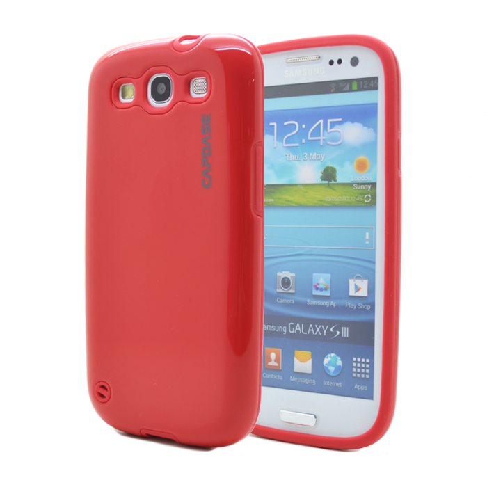 Capdase - CAPDASE Polimor till Samsung Galaxy S3 i9300 (Röd) + Skärmskydd
