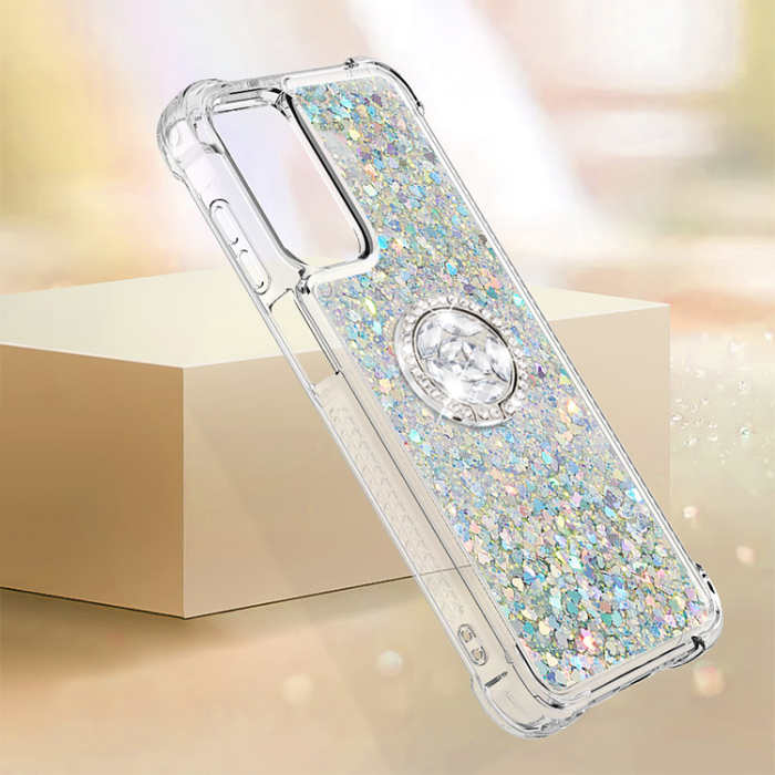 A-One Brand - Galaxy A17/A26 Mobilskal Kickstand Quicksand TPU - Silver
