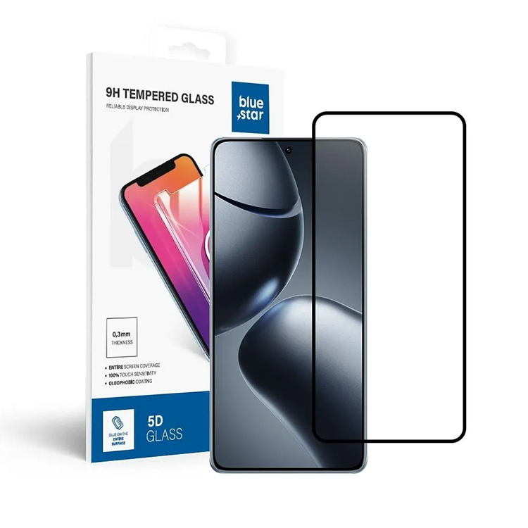 Blue Star Xiaomi 14T Pro Härdat Glas Skärmskydd 5D - Svart | 5468 | AlltMobil