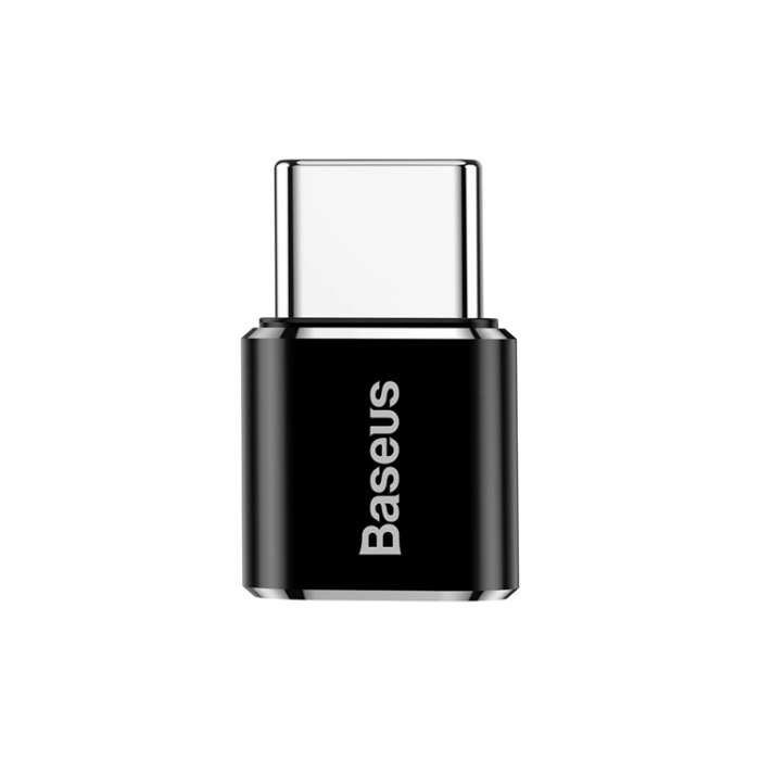 BASEUS - Baseus Mini Micro-USB till USB-C Adapter - Svart