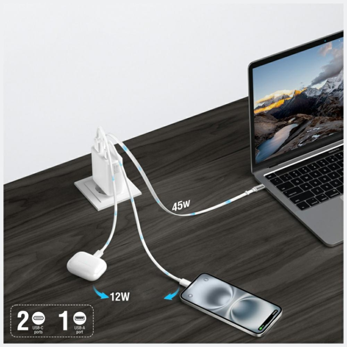 4smarts - 4smarts 65W Väggladdare PDPlug Slim GaN Jojo - Vit
