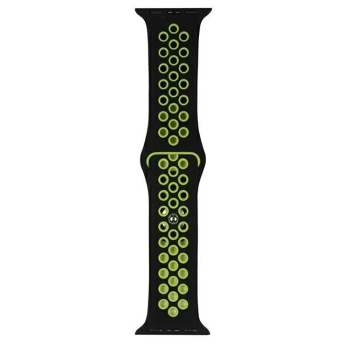 Beline - Beline Apple Watch (38/40/41mm) Armband Sport Silikon - Svart/Lime