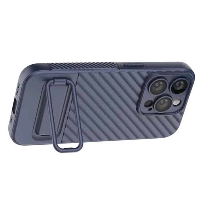 Taltech - iPhone 15 Pro Max Mobilskal Kickstand - Mörkblå
