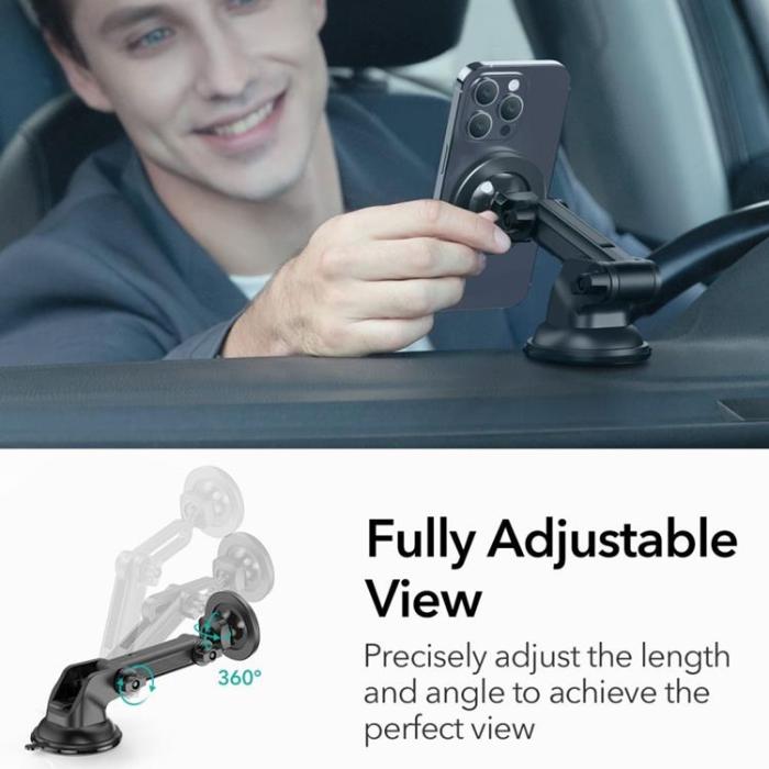UTGATT - ESR Bilhållare Halolock Magsafe Dashboard Adjustable - Svart