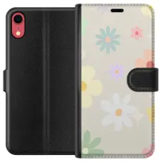 Gustaf - Pl&aring;nboksfodral till Apple iPhone XR med fejdande blommor