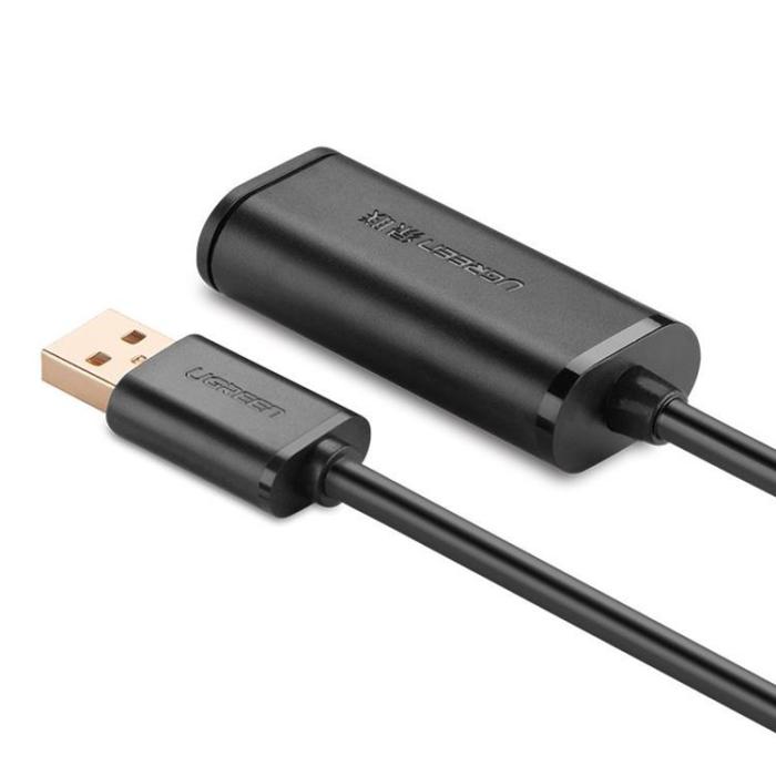 Ugreen - Ugreen Active Förlängning USB 2.0 Kabel 10 m - Svart
