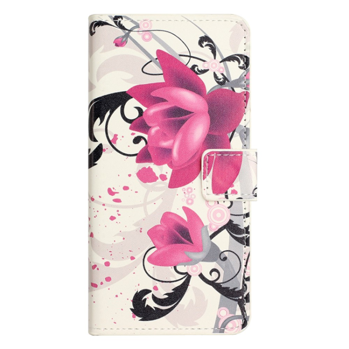 A-One Brand - iPhone 17 Pro Plånboksfodral Pattern Print Läder - Lotus