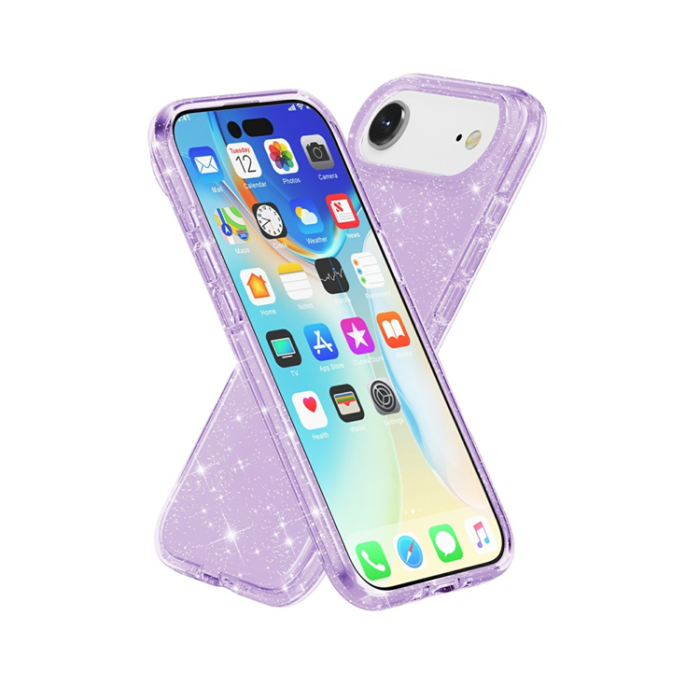 A-One Brand - iPhone Air Mobilskal Glittrande Puderglitter - Lila