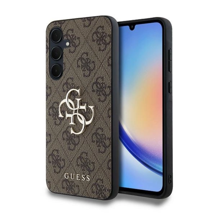 Guess Galaxy A35 5G Mobilskal Big Metall Logo - Brun | 2353 | AlltMobil