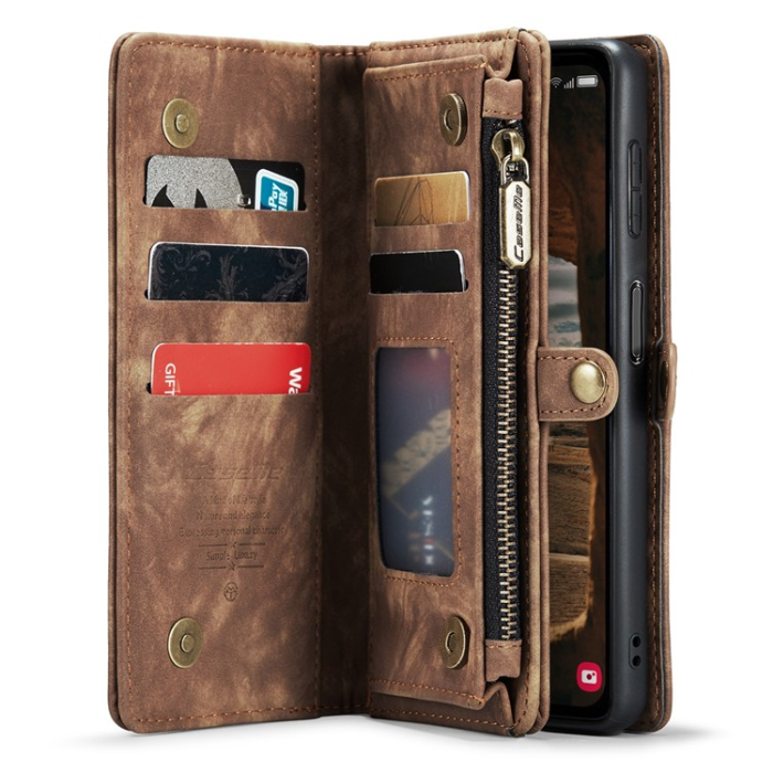 Caseme - Caseme Galaxy A34 5G Plånboksfodral Detachable - Brun