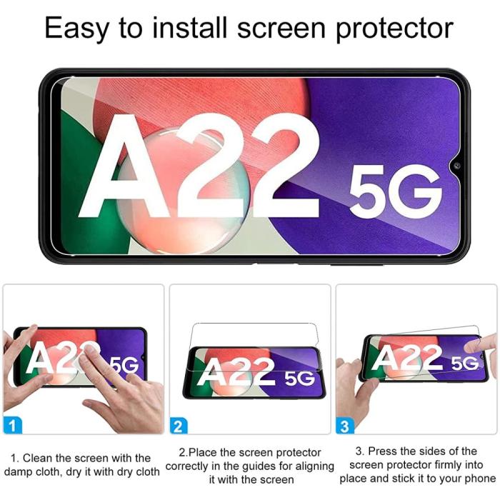 A-One Brand - [2-PACK] Härdat Glas Skärmskydd Samsung Galaxy A22 5G