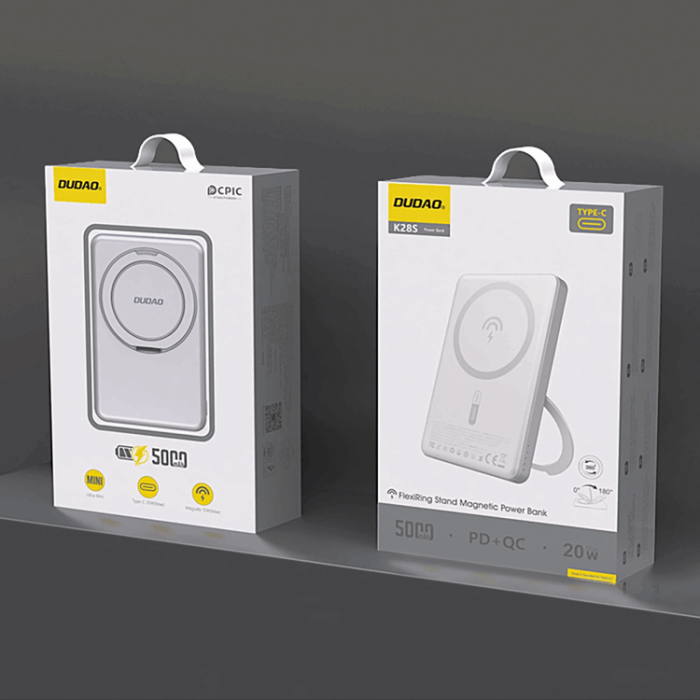 Dudao - Dudao Magsafe Powerbank 10000mAh 22.5W K28 PD Ringstativ
