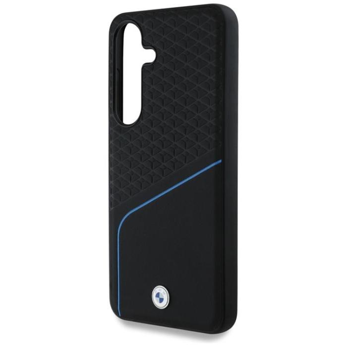 BMW - BMW Galaxy S25 Mobilskal MagSafe Läder Textured & Smooth - Svart