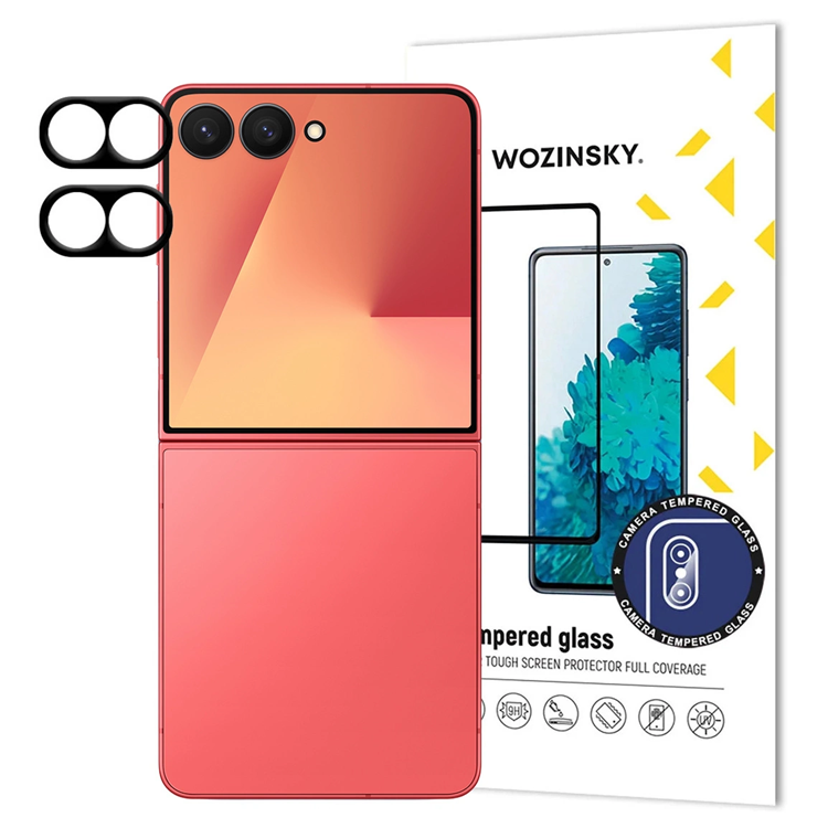 [2-Pack] Wozinsky Galaxy Z Flip 7 Linsskydd Härdat Glas Full - Svart | 5468 | AlltMobil