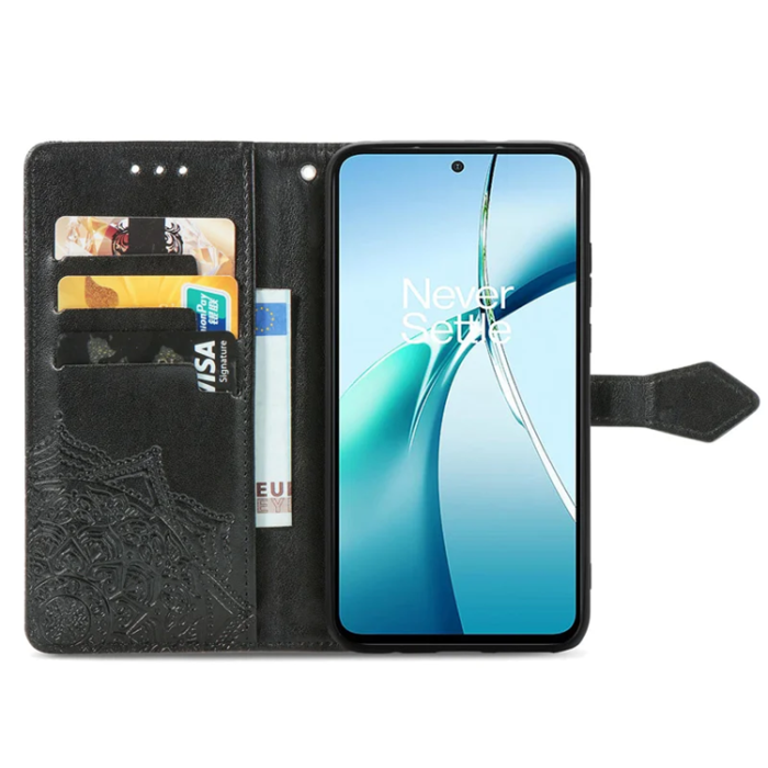 A-One Brand - Xiaomi 15 Ultra Plånboksfodral Mandala Flower Läder - Svart