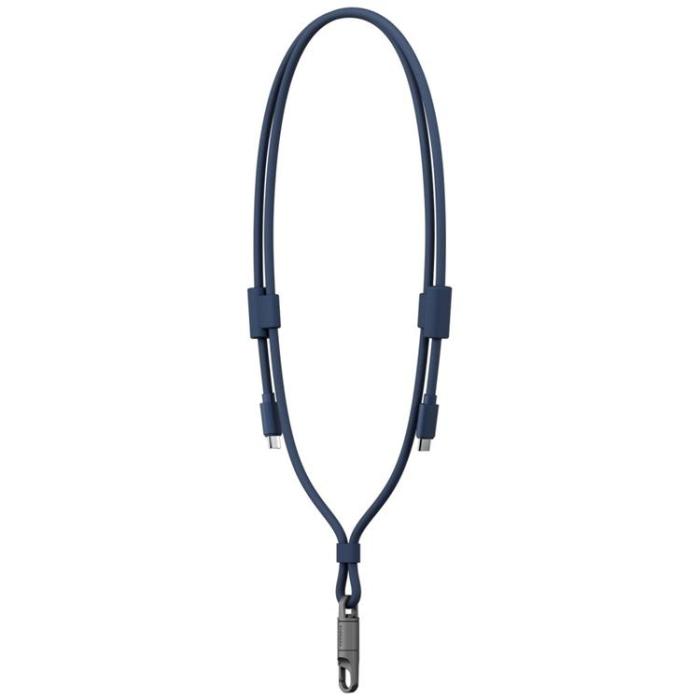 ENERGEA - ENERGEA USB-C till USB-C 240W Kabel 1.5m Lanyard Lasso - Blå