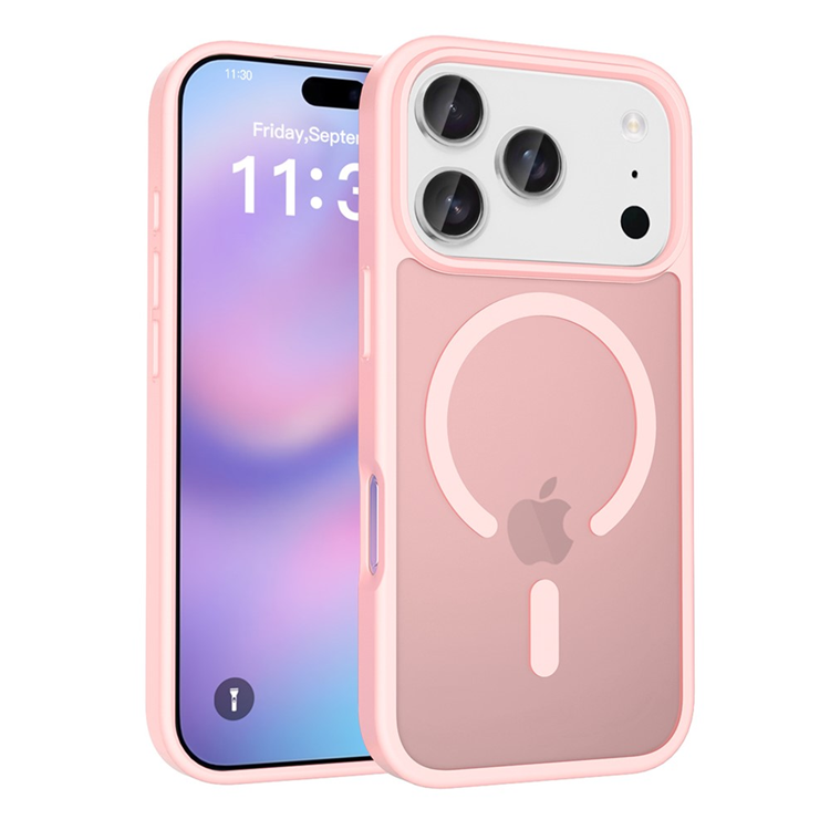 iPhone 17 Pro Mobilskal MagSafe Acrylic Skin Touch - Rosa | 2353 | AlltMobil