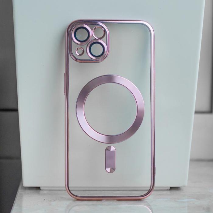 OEM - iPhone 16e Mobilskal MagSafe Color Chrome - Rose guld