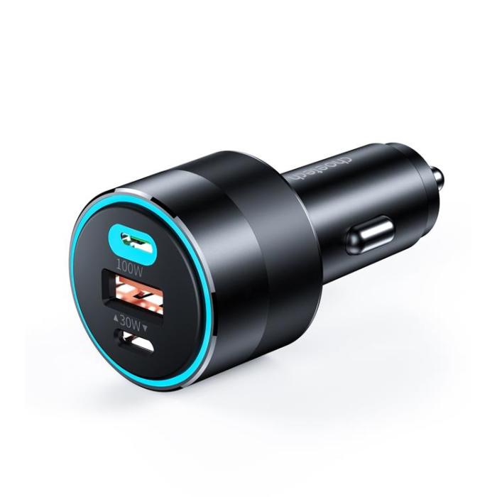 Choetech - Choetech Fast Billaddare 130W USB-A 2xUSB-C - Svart