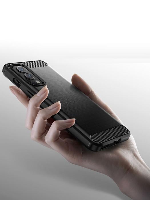 A-One Brand - Carbon Fiber Mobilskal till Oneplus Nord 2 5G - Svart