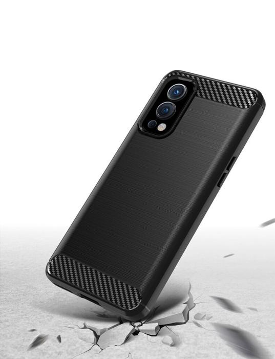 A-One Brand - Carbon Fiber Mobilskal till Oneplus Nord 2 5G - Svart