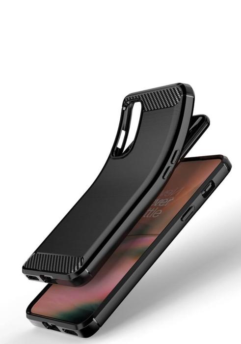 A-One Brand - Carbon Fiber Mobilskal till Oneplus Nord 2 5G - Svart
