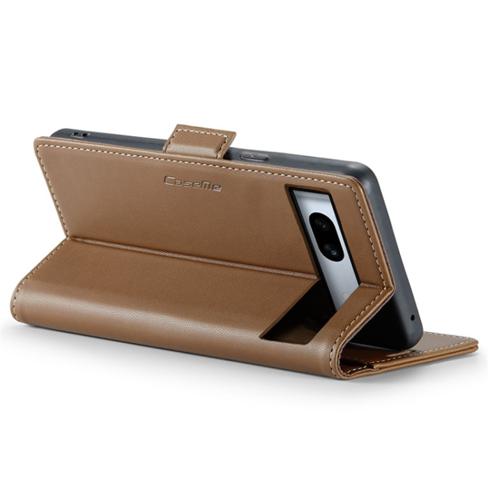 Caseme - Caseme Google Pixel 7A Plånboksfodral RFID Litchi - Brun