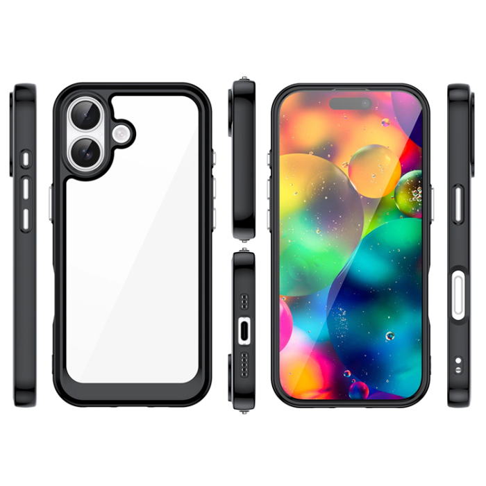 A-One Brand - iPhone 17 Mobilskal Outer Space - Svart/Transparent