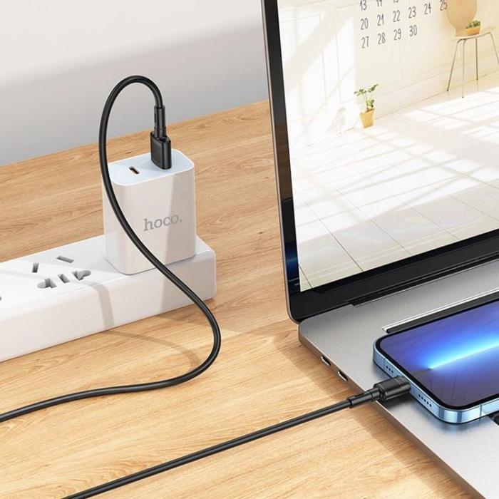 Hoco - Hoco USB-A Till Lightning Kabel 1m - Svart