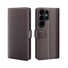 OEM - ABEEL Samsung Galaxy S26 Ultra Pl&aring;nboksfodral &Auml;kta L&auml;der - Brun