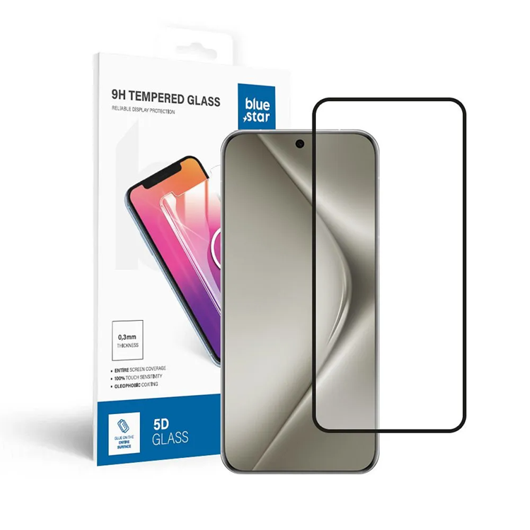 Blue Star Huawei Pura 70 Ultra Härdat Glas Skärmskydd 5D - Svart | 5468 | AlltMobil