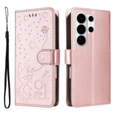 OEM - Cat Bee Samsung Galaxy S26 Ultra Pl&aring;nboksfodral Konstl&auml;der - Ros&eacute;guld