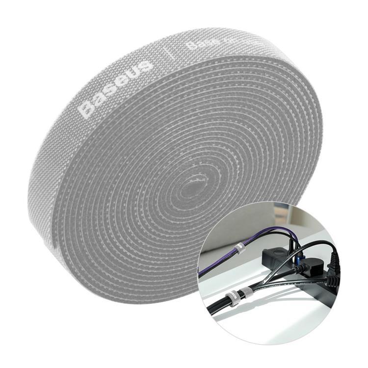 Baseus Rainbow Circle Velcro Straps Organizing Kabel 3m - Grå | 264 | AlltMobil