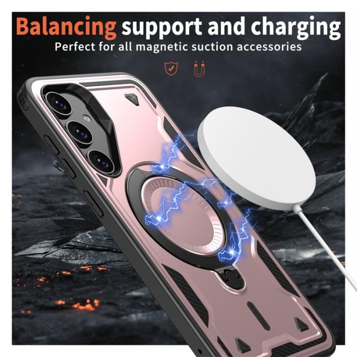 N/A - Mobilskal till Samsung Galaxy S23 FE Plast Militärskydd - Roséguld