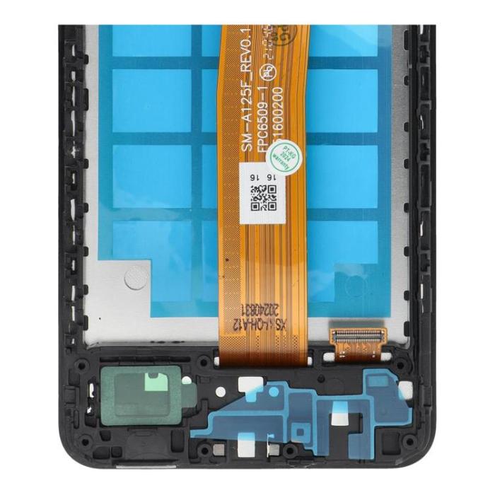 SpareParts - Galaxy A12 Skärm med LCD-display A125 OEM Ram med Komponenter