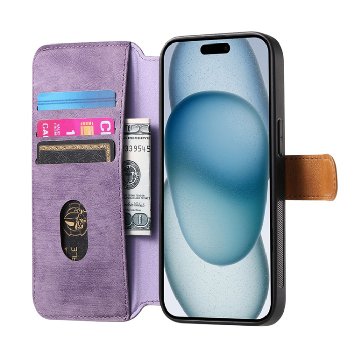 A-One Brand - Plånboksfodral För iPhone 17 Armband Kickstand - Lila