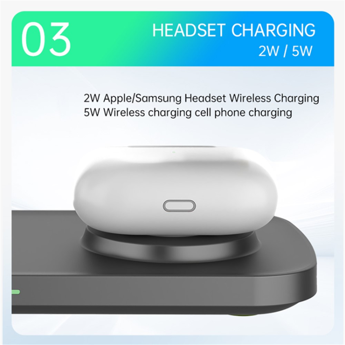 OEM - Qi2 MagSafe Trådlös Laddare iPhone, Apple Watch, Airpods T255 - Svart