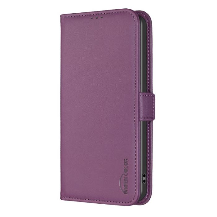 BINFEN COLOR - BINFEN Samsung Galaxy A57 Plånboksfodral Konstläder Flip - Mörklila