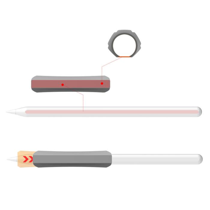 UTGATT1 - Stoyobe Silikon Hållare För Stylus Penna - Grå