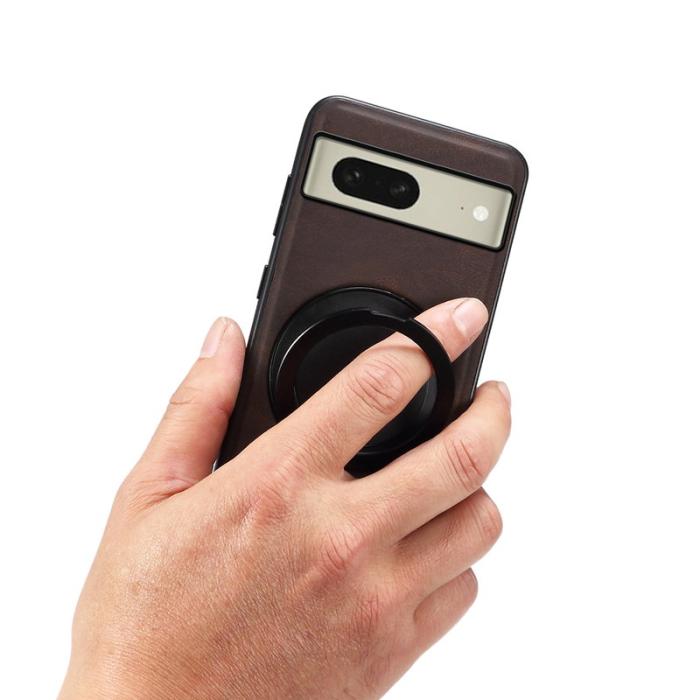 DENIOR - DENIOR Google Pixel 8 Magnetfodral med kickstand Konstläder - Brun