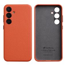 Melkco - MELKCO Mobilskal till Samsung Galaxy S24 &Auml;kta L&auml;der + PC - Orange