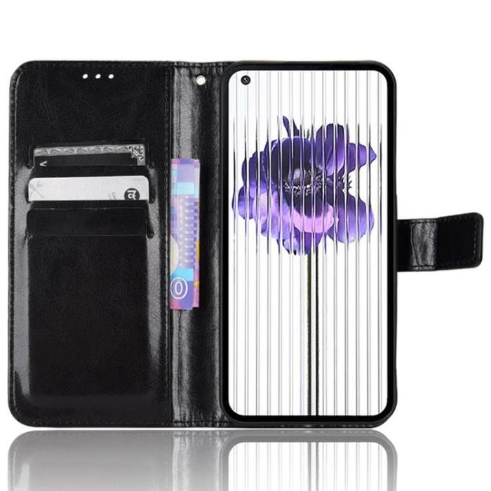 A-One Brand - Nothing Phone 1 Plånboksfodral Crazy Horse - Svart