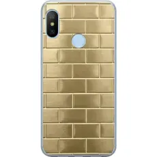 Gustaf - Mobilskal till Xiaomi Mi A2 Lite med Gyllene Murstenar
