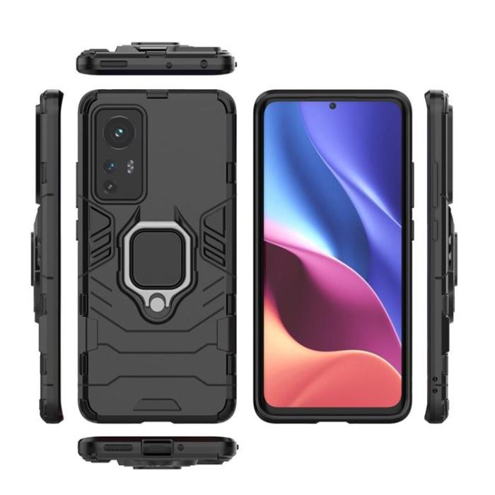 OEM - Ringhållare Kickstand Skal Xiaomi 12/12X - Svart